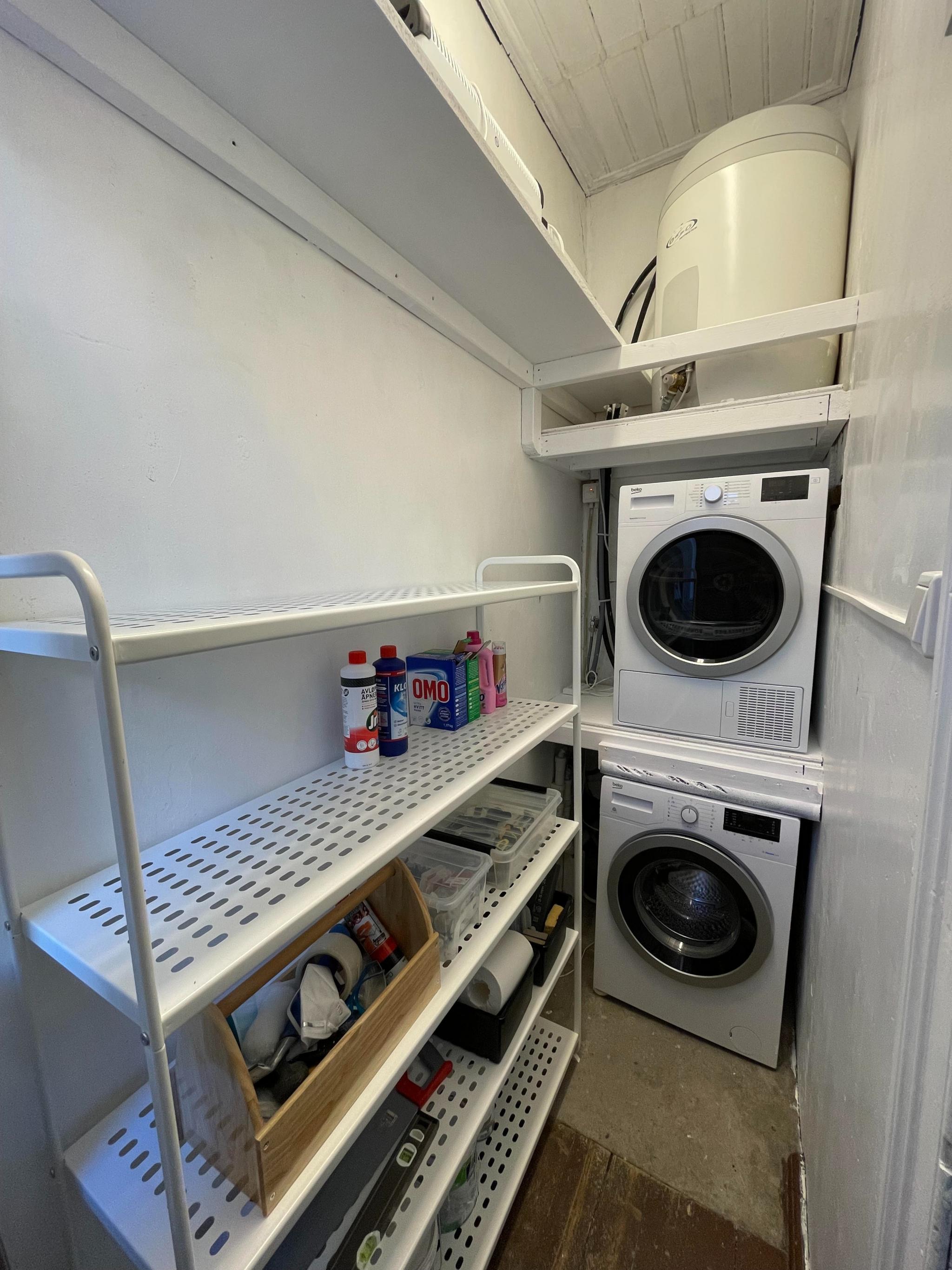 Bod nummer 1, med vaskemaskin og tørketrommel